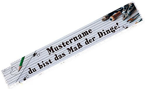 Zollstock Maß der Dinge Meterstab 2m Geschenk mit Namen jetzt selbst personalisieren