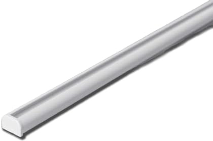 Rollmayer Aluminium Gardinenschiene Mini Weiß nur Gardinenschiene 160cm | mit Deckenbefestigung glänzend 1-läufig Innenlaufschiene für Schiebevorhänge Gardinen und Vorhänge