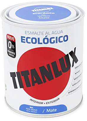 Titanlux Ecológico Esmalte al agua mulisuperficie Mate Azul Índigo 750ml