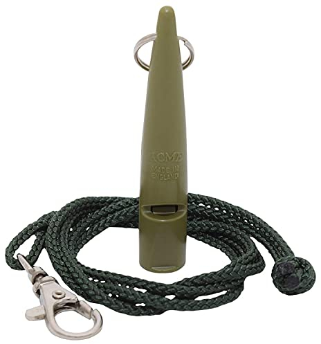 ACME Hundepfeife No. 210,5 + GRATIS Pfeifenband | Hörbar für alle Hund - laut und weitreichend | Für professionelles Rückruf Hundetraining (Olive Drap)