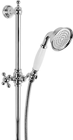 Welfenstein Nostalgie Brausegarnitur HZ41-HH17 Retro Duschstange Handbrause