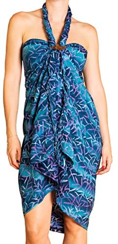 PANASIAM Sarong B015 Bluetone Bambooleaf, L
