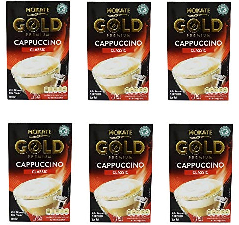 Mokate Cappuccino Classic Gold Premium with Skimmed Milk Powder *6X 10x sachets*