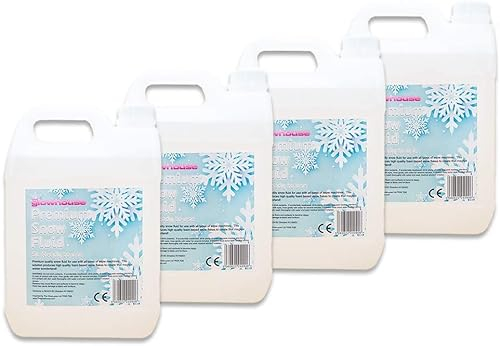 The Glowhouse 4 x 5l Premium Neve Fluid Neve Artificiale Artificiale Snow Machine Liquid (20l Totale)