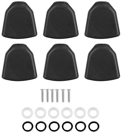 VBESTLIFE 6 PCS/Set Black Acrylic Guitar Tuning Pegs Buttons for Acoustic & Electric Guitars