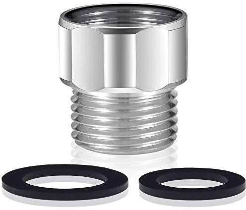 Pre-Rinse Tap Hose Adapter Kit, Brass Aerator Adapter to Male 7/8-20 UNEF to Female 1/2'' NPT Suitable for POUGEO Commercial Sink Faucet