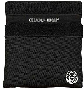 CHAMP HIGH - NEU - Smell Proof Bag | geruchsdichte, geruchssichere Tasche mit AKF-Technologie, 12x14 cm, für Reisen, Festivals, Konzerte (Schwarz)