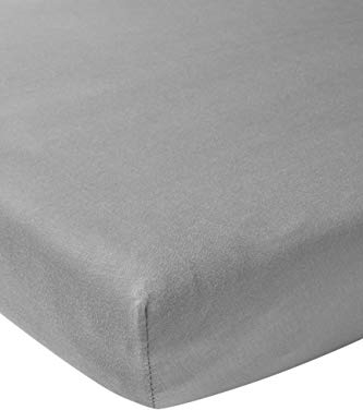 Sábana Bajera Meyco Baby Uni para el colecho (sábana Jersey Suave, de algodón 100%, Ajuste Gracias al elástico Integral, Transpirable, Dimensiones: 50 x 90 cm), Gris