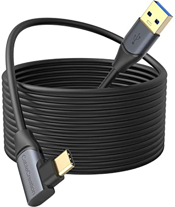 Compatible con Quest Link Cable 5M, CableCreation USB 3.2 Gen 1 USB C, Cable de datos de alta velocidad de 5 Gbps Compatible con Quest 2 VR Headset y Gaming PC