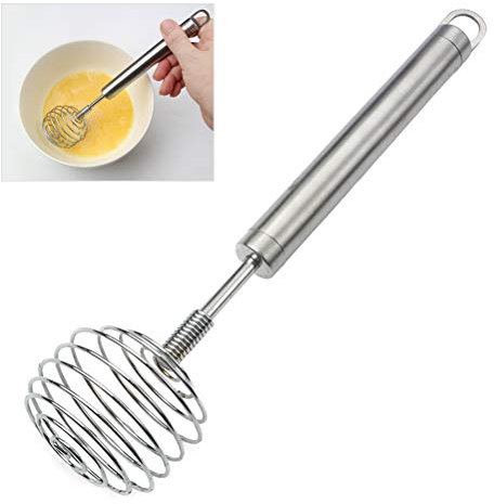 Kagodri Fouet Fil en Acier Inoxydable, Mixeur à Lait Rond à Main Résistant à la Chaleur pour Mélanger, Battre les Oeufs Ustensiles de Cuisine