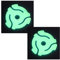 GAZZSRECORDS 2 Glow in the Dark 45 rpm Vinyl Record 7 Inch Inserts Adaptors | Plastic, Modern Vinyl Record Adaptor