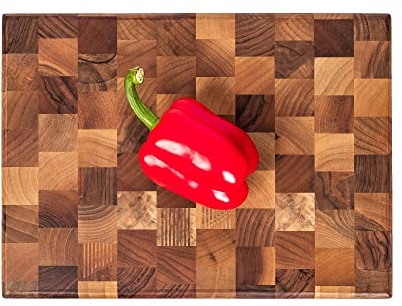 Thracian Tabla de Cortar Gruesa End Grain de Madera de Nogal Búlgaro, 40 x 29,5 x 3,5 pulgadas