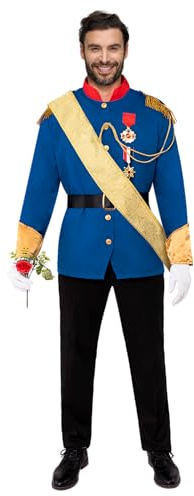 Spooktacular Creations Costume de livre d'histoires pour hommes adultes, Costume de Prince charmant pour Halloween, déguisement de fête, jeu de rôle Cosplay-S