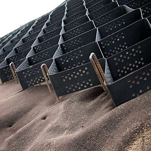 BIBOYA Bodengitter Erdbaugitter für Kies, Durchlässiges Verformungsfreies Flexibles Stabilisator-Geogitter, 5,1 cm Tiefes Boden-Geo-Gitter für Leichte LKW-/Schuppenbasis (Size : 1m x 4m (3ft x 13ft))