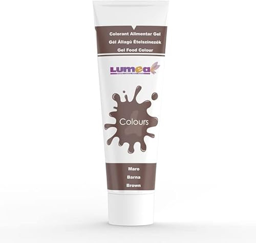 Dekozauber24 Lebensmittelfarbe Gel, 30g, braun, vegan, Tube für Fondant, Marzipan, Buttercreme uvm., Backzubehör Tortendekoration