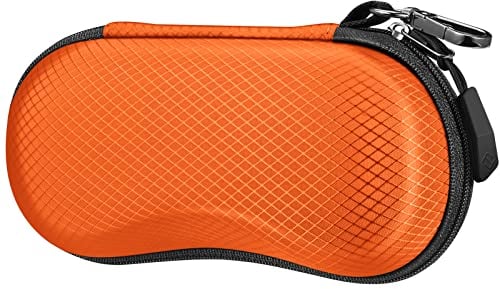 FINTIE Brillenetui Sonnenbrille, EVA Kratzfeste Sonnenbrillen Etui Hardcase mit Karabiner Groß Brillen Etui für Damen Herren Outdoor Sportbrille Fahrradbrille