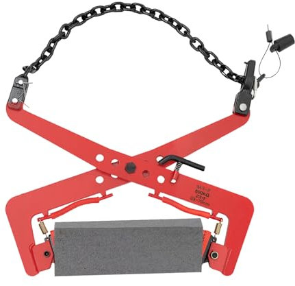 Bordsteinzange Steingreifer bis 500 kg 33-70 cm Versetzzange Ziegelzange Randsteinheber Bordsteinversetzzange mit Ketten zum Heben und Transportieren von Holz, Schnittholz und Stein