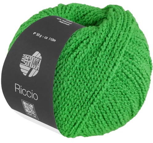 LANA GROSSA Riccio | Kuschelweiches, strukturiertes Garn aus Pima Baumwolle | Handstrickgarn aus 84% Baumwolle & 16% Polyamid | 50g Wolle zum Stricken & Häkeln | 110m Garn FB 16