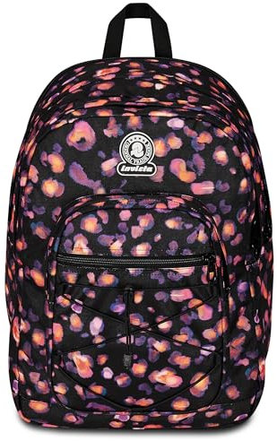Invicta Zaino Scuola Dial Full Space Fantasy, Nero e Rosa, Zaino Doppio Scomparto con Fascia Estensibile, Tasca Porta PC, Tasca Porta Borraccia e Tasca Con Organizer, Zaino Viaggio