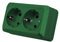 Wandsteckdose, Ausgestellt Wandsteckdose, Wandsteckdose, 250 V AC 16 A, doppelte Erdung, Grün, MZ-06