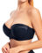 Women's Push up Strapless Bra with Clear Straps for Big Bust, Never Move During Party Band Size(34-48) Cup B/C/D/DD/DDD/G, Black, 40DD