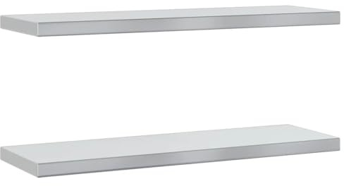 vidaXL Wandregale 2 STK. 75x23,5 cm Silbern Edelstahl