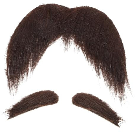 LIFKOME 1satz Selbstklebende Bart Und Augenbrauen-Accessoires Für Männer Lustige Kostüm-Requisiten Für Halloween Und Cosplay-Partys Inklusive Schnurrbart Und Augenbrauen Im OPP-Beutel