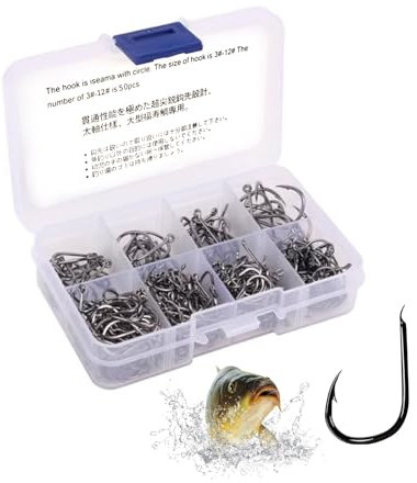 500pcs Carbon Steel Barbed Fishing Hooks - 10 Sizes, 3# - 12#, Sea & Carp Fishing Set