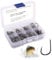 500pcs Carbon Steel Barbed Fishing Hooks - 10 Sizes, 3# - 12#, Sea & Carp Fishing Set