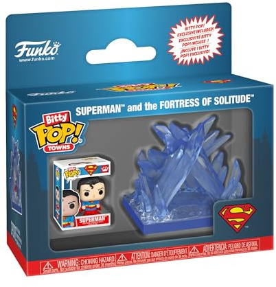 Funko Bitty POP! Town: DC Comics - Superman & the Fortress of Solitude | Official Superheroes Merch - Collectable Toy - Birthday Gift Idea for Fans and Collectors