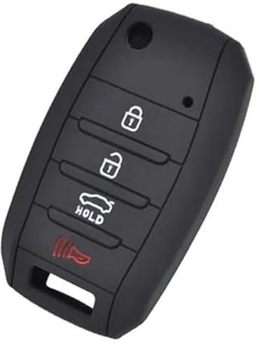 MUEOSI 4 Button Car Key Fob, for Kia, Sedona Optima Sportage, for Sorento, Soul Forte Cerato Carens Silicone Car Remote Key Fob Shell Cover car key shell