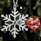 Easycosy personalisierte Schneeflocke Weihnachtsbaumschmuck mit Foto an Weihnachtsbaum, hängende Projektion Anhänger mit Bild im Inneren, Home Decor Weihnchten Geschenke für Familien - Xmas Ornament