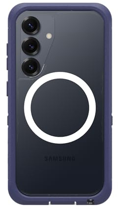 OtterBox Defender XT Magneten Hülle, Samsung Galaxy S25 Transparent/Lila | Stoßfest und ultra-robust, Schützende Hülle, 7x getestet nach Militärstandard