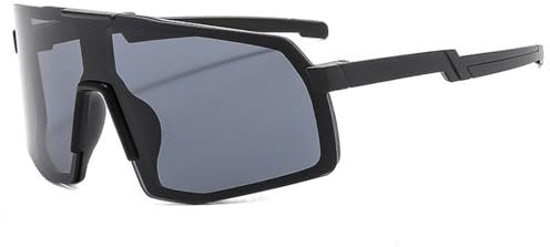 CIKJUK Fahrradbrille Kinder Sonnenbrille Jungen Mädchen Sportbrille UV400 Schutz Jungen Jugendliche Schnelle Brille Verspiegelt-Schwarz