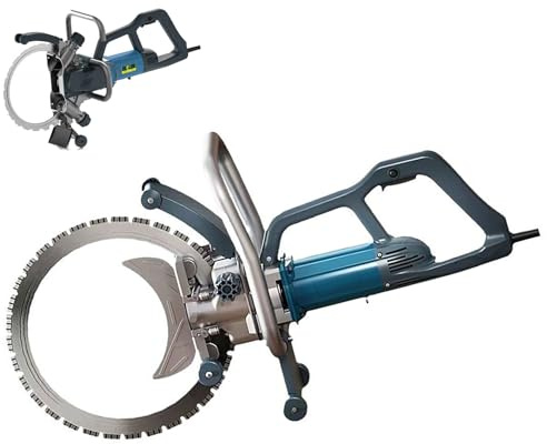 LFHWHKJ Ringsäge-Wandschneidemaschine, elektrische Betonsäge mit Rollenrolle, tragbarer kreisförmiger Mauerschlitzer, 8800 W, 3000 U/min, 300 mm Schnitttiefe for Schneiden von Beton, Granit, Ziegelwän