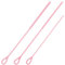 3pcs Reusable Silicone Straw Cleaner Brush Set, Extra Long Straw Cleaning Tool with Steel Core 3mm 6mm 9mm Multi-Size Cleaning Accessories for Stanley Cup Water Bottle (Pink)