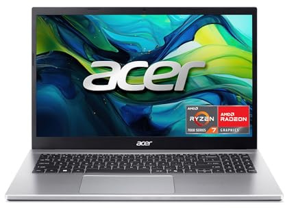 acer Aspire Go 15 AI Ready Laptop | Schermo IPS FHD da 15,6 pollici (1920 x 1080) | AMD Ryzen 7 7730U | AMD Radeon Graphics | 16 GB DDR4 | SSD PCIe Gen4 512 GB | Wi-Fi 6 | Windows 11 Home AG15