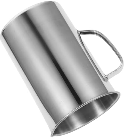 JOINPAYA 2000ml Stainless Steel Metal Water Jug, Lab Measuring Cup with Spout, Graduations, Easy to Clean, for Laboratory Use and Scientific Experiments