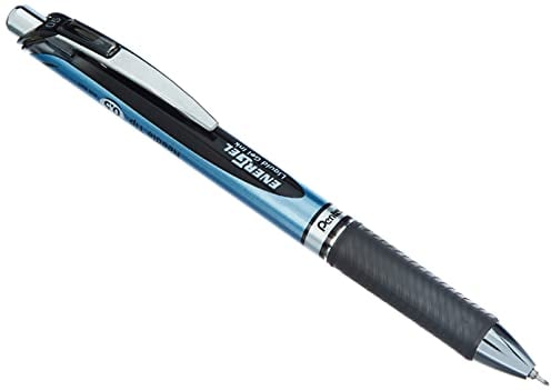 Pentel BLN75-AO Gel-Tintenroller EnerGel mit Druckmechanik und Nadelspitze, 1 Stück, 0.5 mm