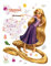 1art1 Rapunzel Paint The World Wand-Tattoo | Deko Wandaufkleber für Wohnzimmer Kinderzimmer Küche Bad Flur | Wandsticker für Tür Wand Möbel/Schrank 85x65 cm