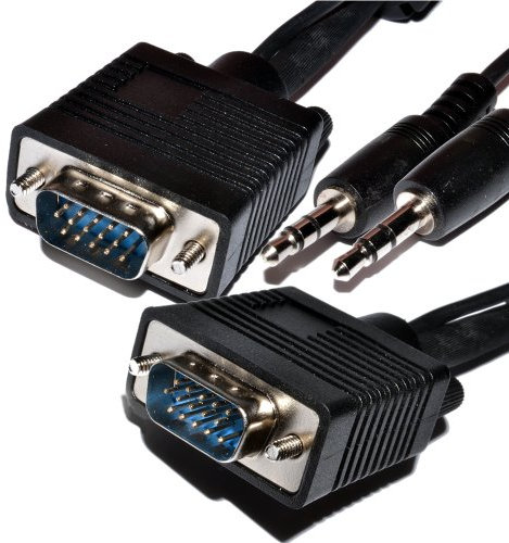 VGA/SVGA HD15 TV Vidéo câble avec Built en 3,5 mm Jack l'audio Cordon 20 m [20 mètre/20m]