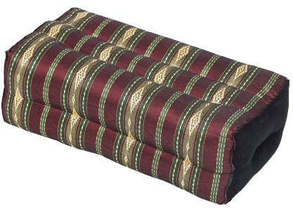 Handelsturm Kissen Block 35x15x10 mit Füllung aus Kapok. Perfekt für Meditation, Yoga und Entspannung (Gold & rot)