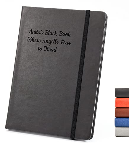 CustomDesign.Shop Personalisiertes Hardcover-Notizbuch | Schaffen Sie ein ganz einzigartiges Geschenk | Lasergravierte Geschenkidee - A5, Schwarz