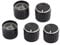 sourcingmap 5 Pcs 6mm Diameter Bulb Light Lamp Dimmer Control Rotary Knob Cap Black