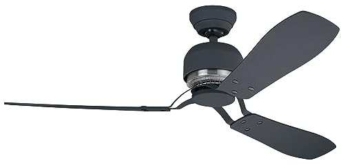 HUNTER FAN Ventilateur de Plafond Industrie II 132 cm pour Intérieur, avec Commande Murale, 3 Pales Réversibles Gris Graphite et Brun, pour Été et Hiver, Modèle 24545