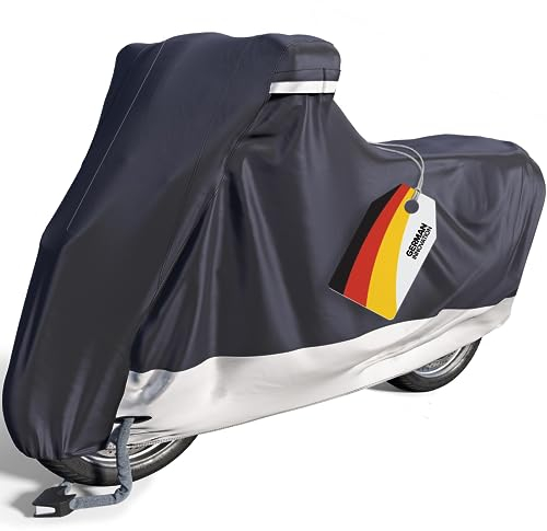 VELMIA Motorrad Abdeckplane - Extrem Hitzebeständig Bis 300° - Winterfest für In- & Outdoor, Vespa, Moped - Motorradgarage