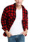 JEETOO Homme Chemise à Carreaux Manche Longue Casual Slim Fit en Flanelle (Rouge, Medium)