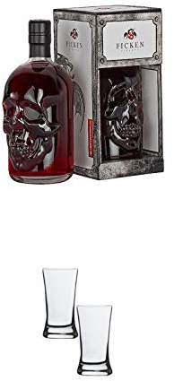 Ficken Pirat Jostabeerenlikör 0,5 Liter + Stölzle Shotglas/Stamper 2 Stück 2050021