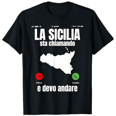 Sicilia Divertente Siciliano Regione Maglietta