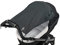 Altabebe (AL7013-34) Universal Sonnensegel mit seitlichen Sonnenschutz UV Schutz 50+ für Kinderwagen Babywanne - reißfester Baby Sonnenschutz zum aufrollen - Farbe: melange schwarz